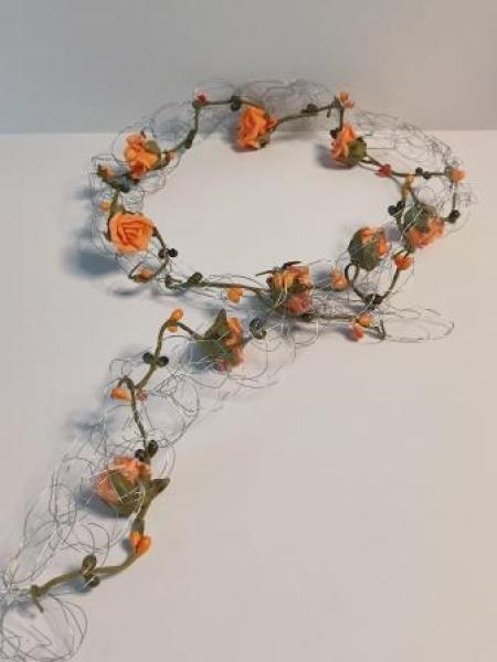 Drahtrosenranke orange 90 cm