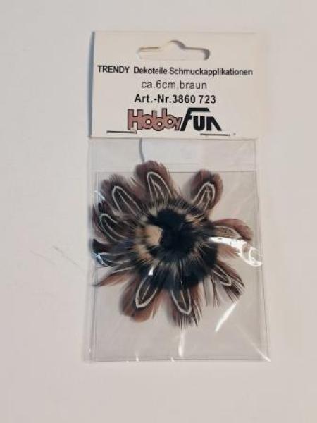 TRENDY Dekoteile Schmuckapplikationen ca. 6cm, braun