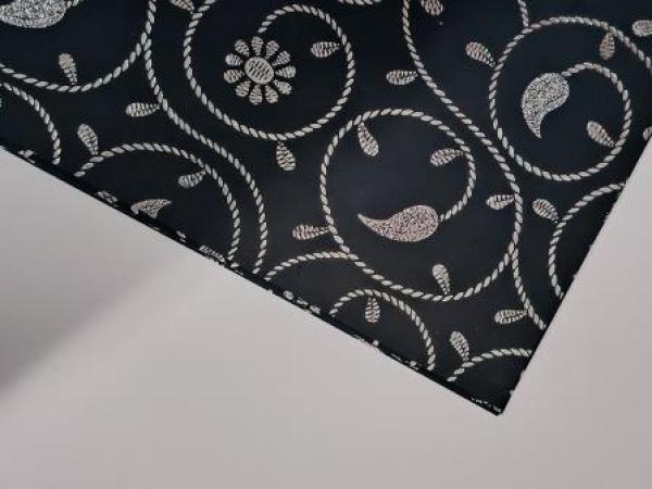 Papier 50 x 70 cm handgemacht Design Cordoba  sw/si