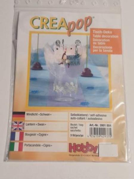 CREApop® Windlicht Schwan, Btl. à 3 St.