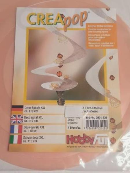 CREApop® Deko-Spirale XXL, ca. 110 cm, selbstklebend