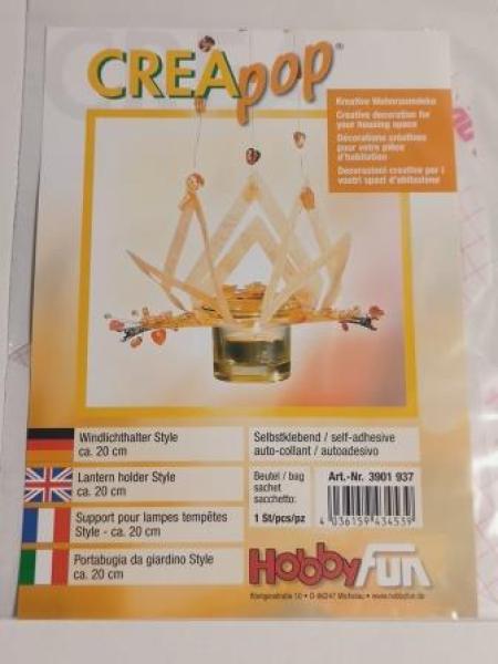 CREApop® Windlichthalter Style, ca. 20 cm, selbstklebend