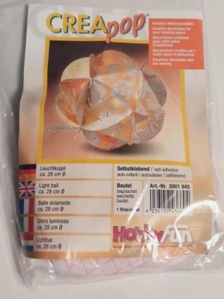 CREApop® Leuchtkugel ca. 28 cm, selbstklebend
