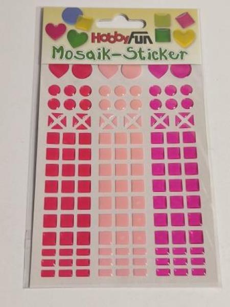 MOSAIK-Sticker rot-rosé-pink