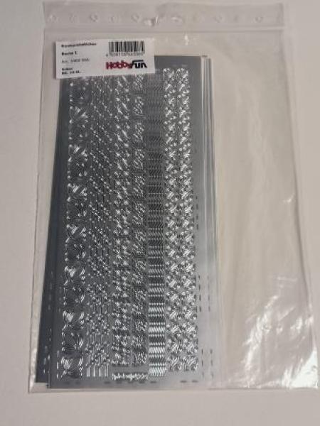 Konturensticker silber