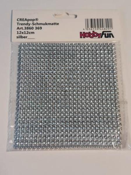 TRENDY-Schmuckmatte 12 x 12 cm, silber