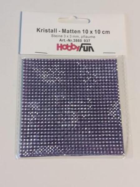 Kristall-Matten 10 x 10 cm Steine 3 x3 mm pflaume