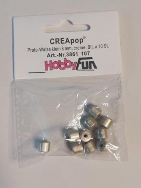 CREApop® Prato-Walze klein 8 mm, creme, Btl. à 10 St.