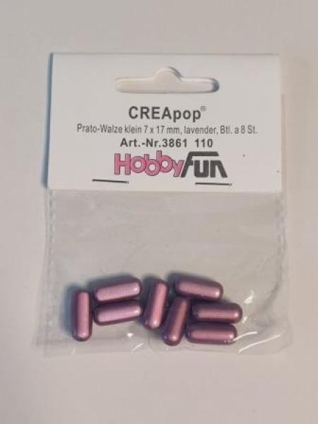 CREApop® Prato-Walze 7 x 17 mm, lavendel, Btl. à 8 St.