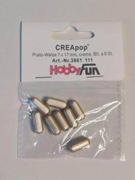CREApop® Prato-Walze 7 x 17 mm, creme, Btl. à 8 St.