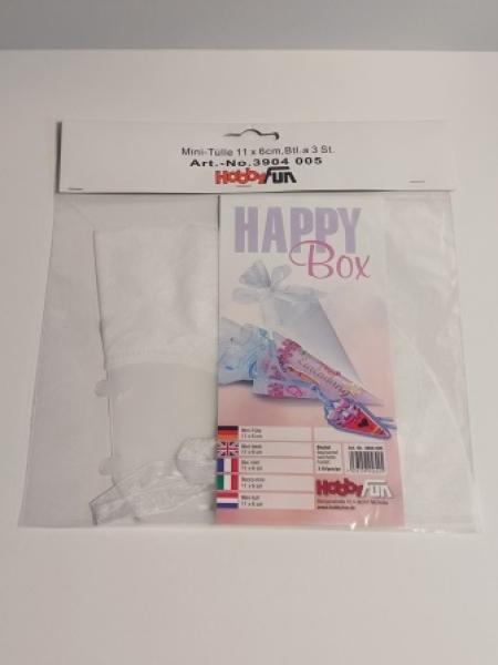 Zuckertüte Mini-Tülle 11 x 6 cm  Btl. A 3 Stk