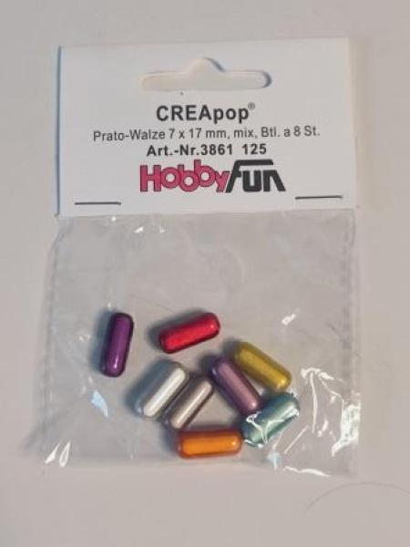 CREApop® Prato-Walze 7 x 17 mm, mix , Btl. À 8 St.