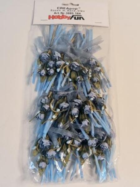 CREApop® Rosen mit Band, blau