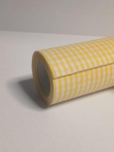 CREApop® Karo-Tischband 20 cm x 10 m, gelb  ldm