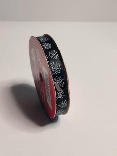 Creapop Band Spinnenetz schwarz/weiß a`20m  ldm