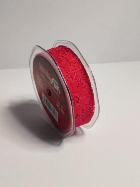 Crea-Pop Tüllspitze 25mm a`20m rot  ldm