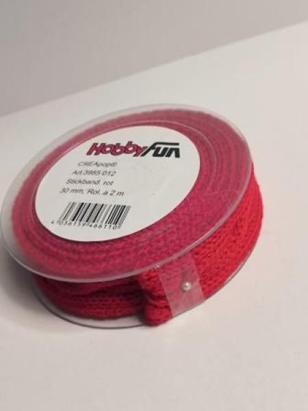 Strickband rot 30 mm / 2 m   ldm