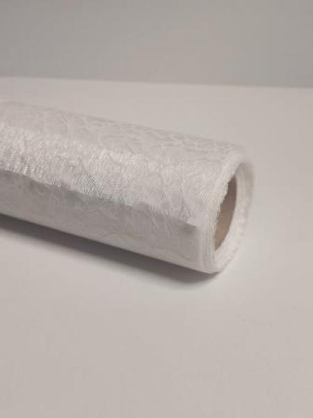 Dekostoff Organza-crackle, 29 cm x 15 m, weiss   ldm
