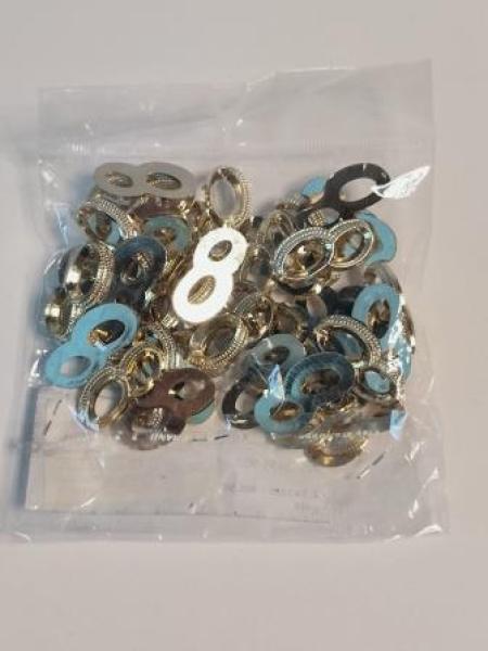 Streuteile Ringe II 2,5 x 1 cm 50Stk / Bt gold