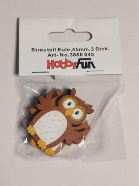 Streuteil Eule 45 mm, Btl. à 3 St.