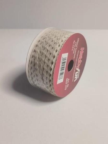 Zackenborte 3 mm / 25 m  creme   ldm