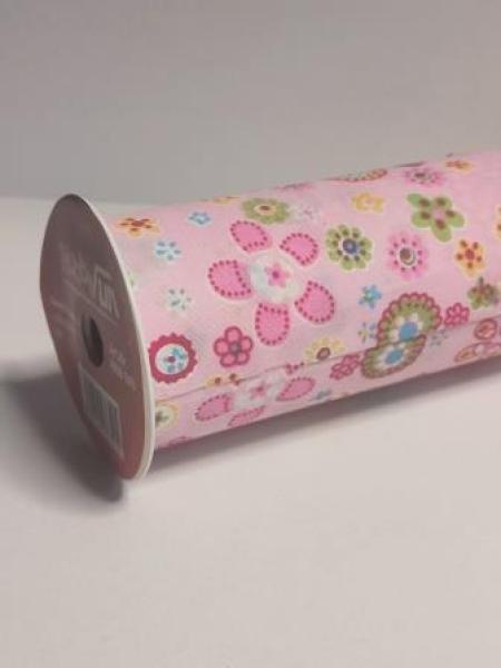 Deko-Stoff Flower Power 20 cm x 10 m rose   ldm
