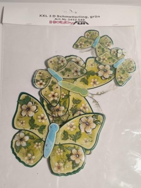 3D Sticker XXL Schmetterling, grün