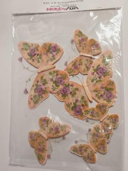 3D Sticker XXL Schmetterling, orange