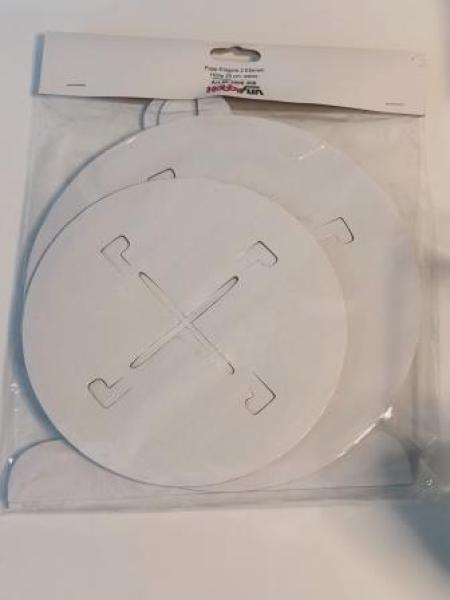 Papp-Etagere 2 Ebenen, Höhe 29 cm, weiss