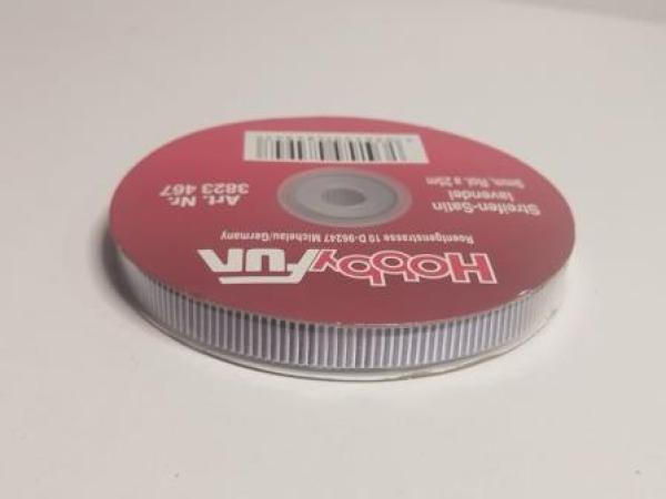 Streifen-Satin lavendel 9mm / 25 m   ldm