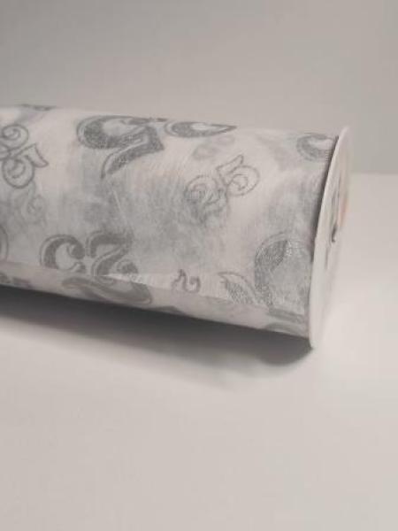 Vlies "25", weiss/silber, 25 cm x 15 m  ldm