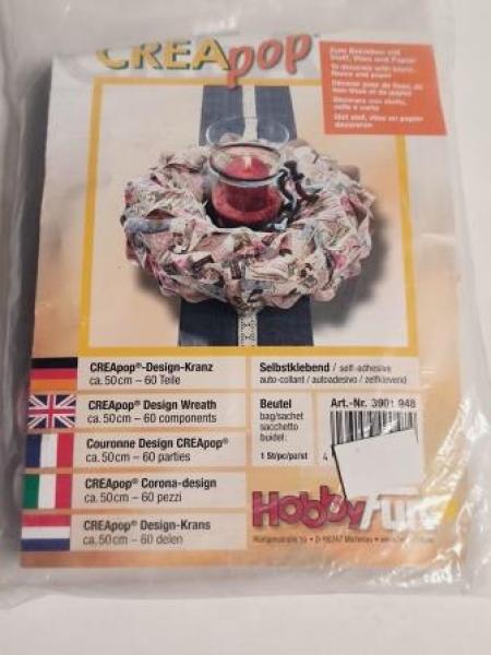 CREApop® Design-Kranz, ca. 50 cm, 60 Teile