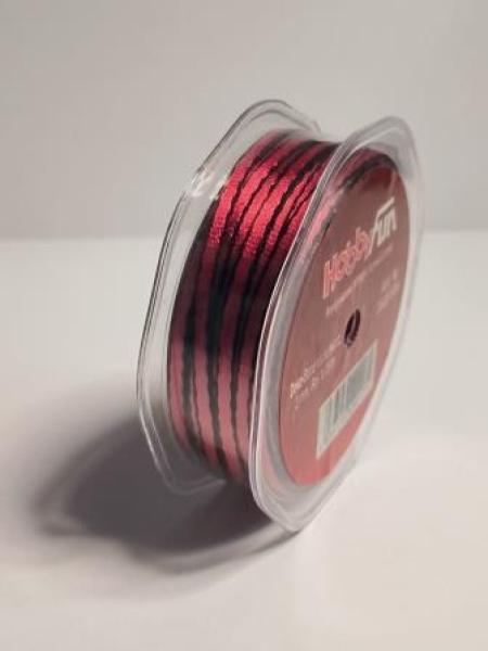 Deko-Band rot/schwarz 3mm a`25m   ldm