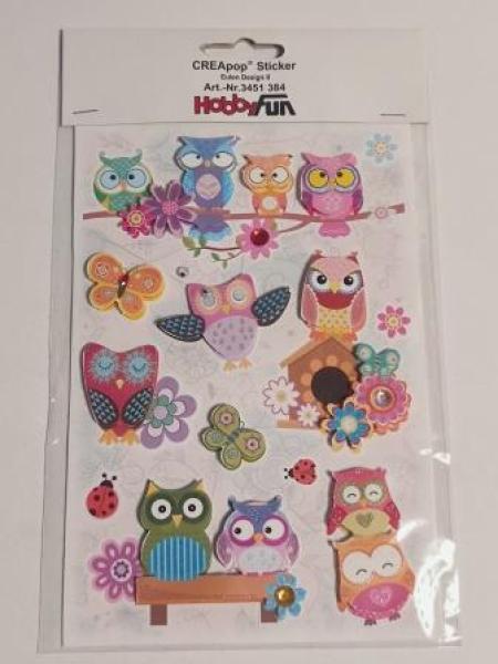 CREApop® Sticker Eulen Design II