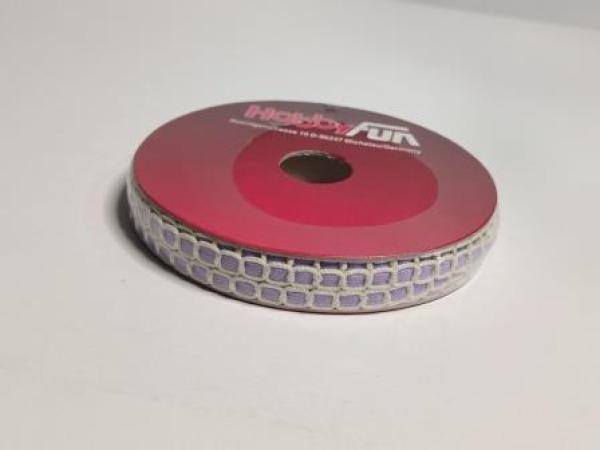 Borte ca. 8 mm, lavendel/creme, Rol. à 20 m  ldm