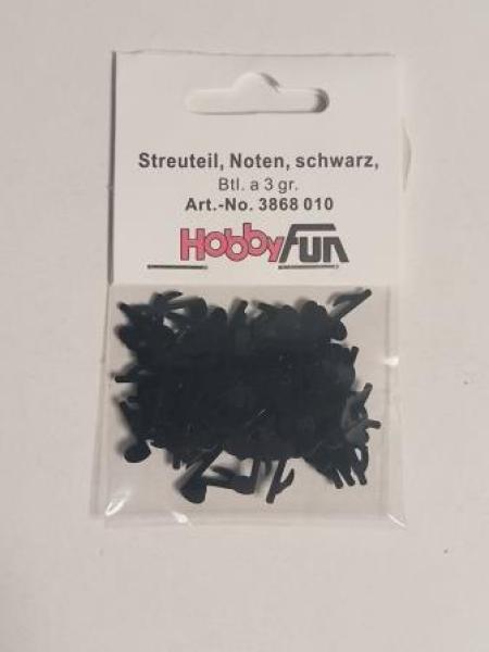 Streuteil Noten schwarz 3gr