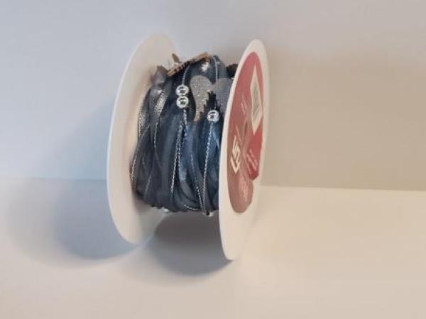 TRENDY-Band Flügel, grau/silber, Rol. à 5 m   ldm