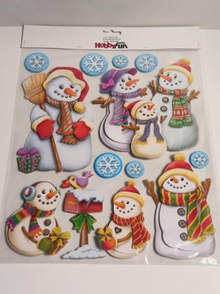 3D Sticker XXL Schneemänner II