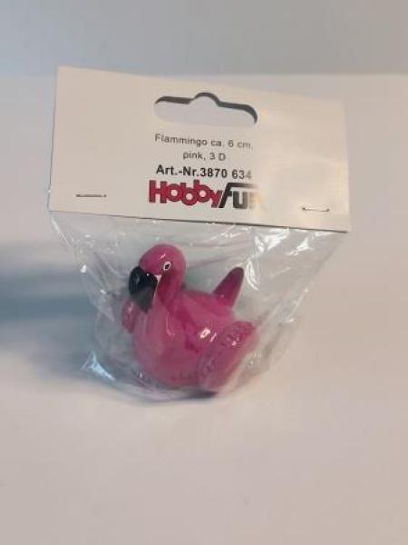 Flamingo ca. 6 cm, pink, 3D