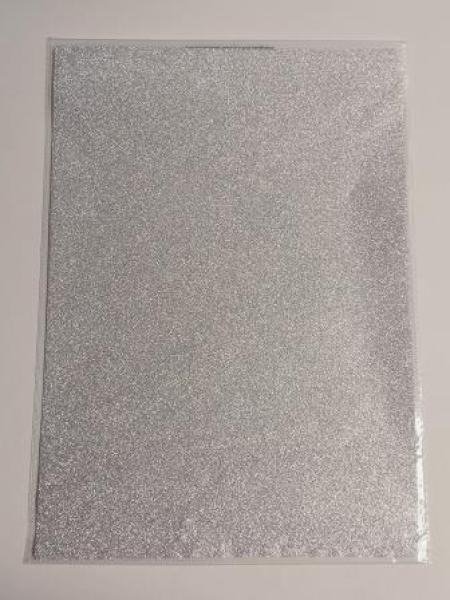 Glitzerfolie silber, DIN A 4, Btl. à 2 St.