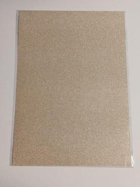 Glitzerfolie creme-gold, DIN A 4, Btl. à 2 St.