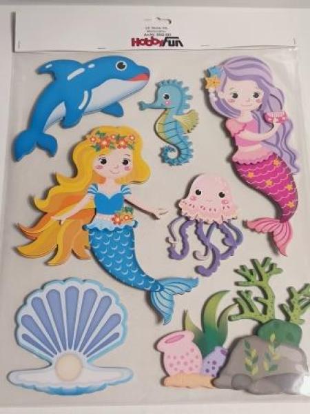 3D Sticker XXL Meerjungfrau