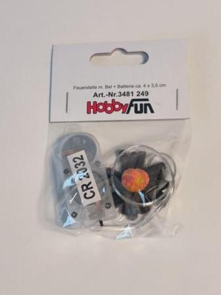 Feuerstelle mit Batterie 4 x 3,5 cm