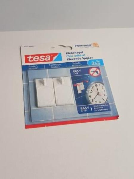 tesa Powerstrips Klebenagel für Fli esen und Metall, 2,0 kg (8759233)