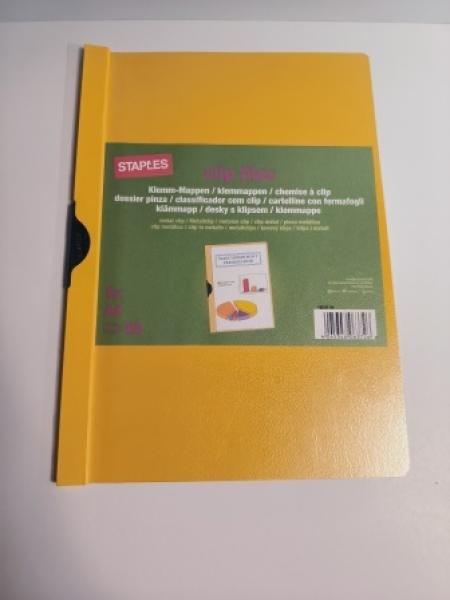 Büroring Klemmhefter A4 gelb Metallklemme, für ca. 30 Blatt