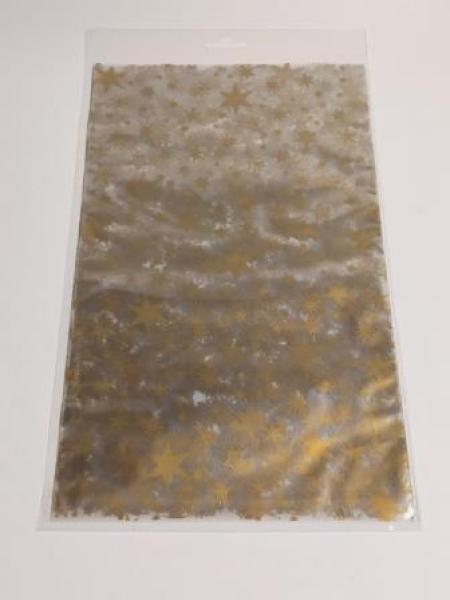 Bodenbeutel PP 10er 18x30cm goldene Sterne