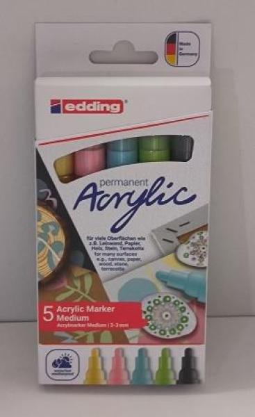 Acrylmarker 2-3mm Pastell Set