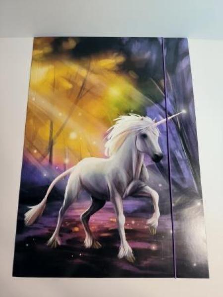 Idena Sammelmappe Einhorn mit Gummizug 400g/m² DIN A3
