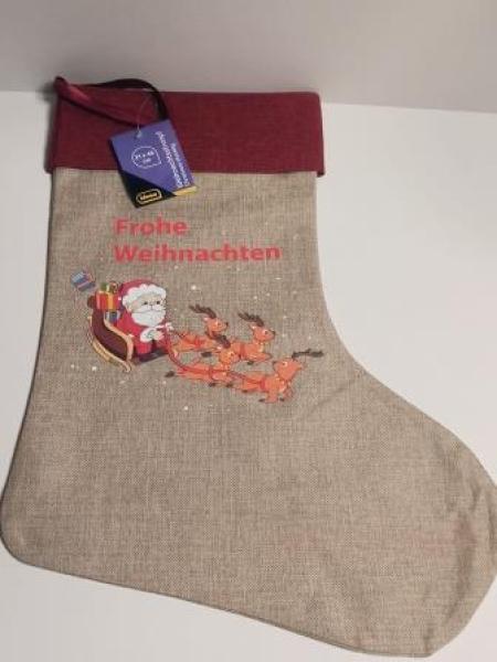Idena Weihnachtsstrumpf Weihnachtsmann 31x46cm