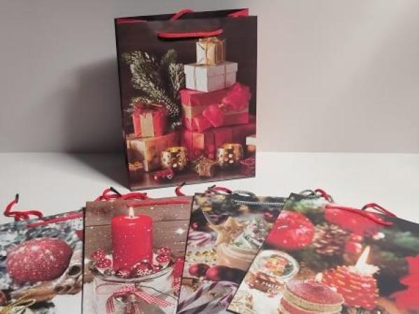 Idena Geschenktasche WH matt 23x18x8cm FSC-Mix